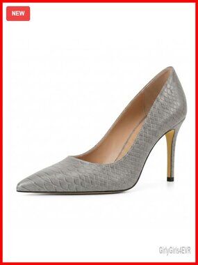 Mettesally Women's High Heel Pumps Pointed Toe Faux Leather Dressy Comfy Shoes